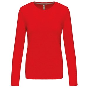 Kariban K383 - T-SHIRT COL ROND MANCHES LONGUES FEMME Rouge