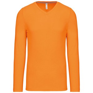 Kariban K358 - T-SHIRT COL V MANCHES LONGUES Orange