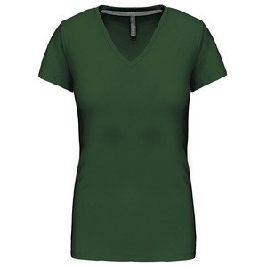 Kariban K381 - T-SHIRT COL V MANCHES COURTES FEMME Forest Green