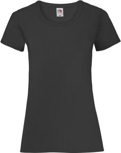 Fruit of the Loom SC61372 - T-Shirt Femme Coton Black/Black