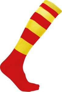 ProAct PA021 - CHAUSSETTES DE SPORT CERCLÉES Sporty Red / Sporty Yellow