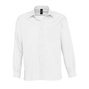SOL'S 16040 - Baltimore Chemise Homme Popeline Manches Longues Blanc