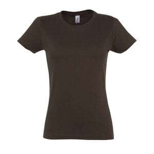 SOL'S 11502 - Imperial WOMEN Tee Shirt Femme Col Rond Chocolat