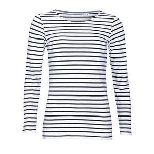 SOLS 01403 - MARINE WOMEN Tee Shirt Femme Manches Longues Rayé