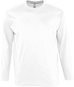 SOL'S 11420 - MONARCH Tee Shirt Homme Col Rond Manches Longues Blanc