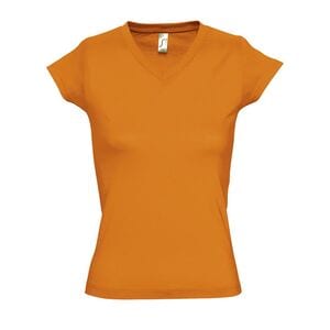 SOL'S 11388 - MOON Tee Shirt Femme Col “V” Orange