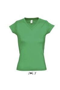 SOL'S 11388 - MOON Tee Shirt Femme Col “V” Vert prairie