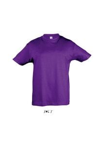 SOL'S 11970 - REGENT KIDS Tee Shirt Enfant Col Rond Violet foncé