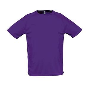 SOL'S 11939 - SPORTY Tee Shirt Manches Raglan Violet foncé