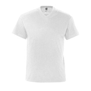 SOL'S 11150 - VICTORY Tee Shirt Homme Col ‘’V’’ Blanc chiné