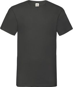 Fruit of the Loom SC22V - T-Shirt Homme Col V Coton Light Graphite