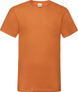 Fruit of the Loom SC22V - T-Shirt Homme Col V Coton Orange