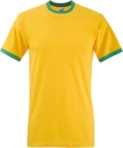 Fruit of the Loom SC61168 - T-Shirt Bicolore Homme Sunflower/ Kelly