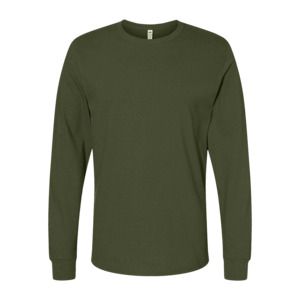 Fruit of the Loom SC4 - Sweat Homme Manches Longues Coton Classic Olive