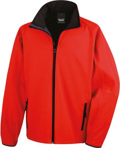 Result R231M - Veste Softshell "printable" Homme blanc-noir