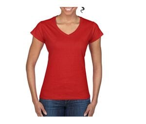 Gildan GN647 - T-Shirt Femme Col V 100% Coton