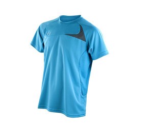 Spiro SP182 - T-Shirt Training Homme Sport Aqua/Grey