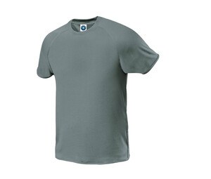 Starworld SW300 - T-Shirt Technique Homme Manches Raglan Gris Athlétique