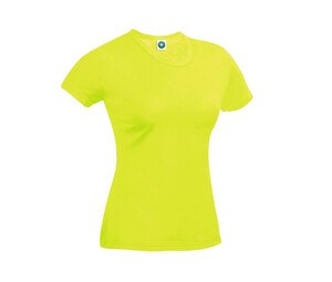 Starworld SW404 - Tee-Shirt Femme Performance Fluorescent Yellow
