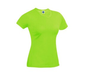 Starworld SW404 - Tee-Shirt Femme Performance Fluorescent Green