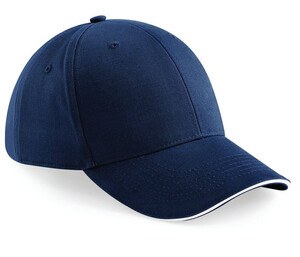 Beechfield BF020 - Casquette de Sport 6 Panneaux French Navy/White