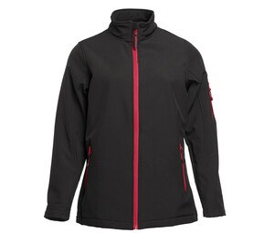 Pen Duick PK769 - Polaire Femme Respirant Imperméable Coupe-Vent Noir/Rouge