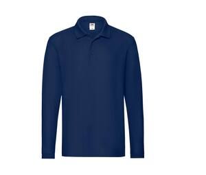 Fruit of the Loom SC384 - Polo Manches Longues Homme Premium Marine