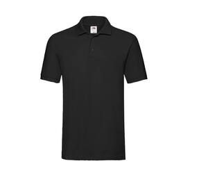 Fruit of the Loom SC385 - Polo Homme Premium 100% Coton Noir