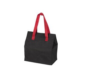 Black&Match BM900 - Shopping Bag Anses Contrastées Noir/Rouge