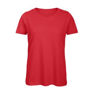 B&C BC02T - Tee-Shirt Femme 100% Coton Rouge