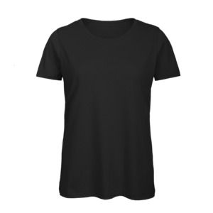 B&C BC02T - Tee-Shirt Femme 100% Coton Noir