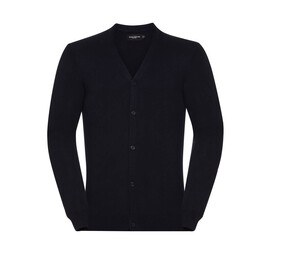 Russell JZ71M - Cardigan Homme Col V Coton French Navy