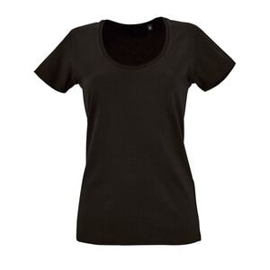 SOL'S 02079 - Metropolitan Tee Shirt Femme Col Rond Décolleté Noir profond