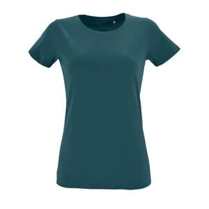 SOL'S 02758 - Regent Fit Women Tee Shirt Femme Col Rond Ajusté Bleu canard