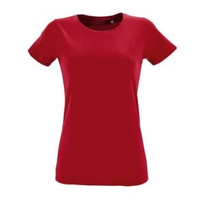 SOL'S 02758 - Regent Fit Women Tee Shirt Femme Col Rond Ajusté Rouge