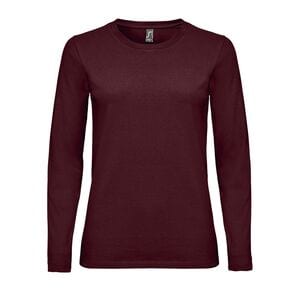 SOL'S 02075 - Imperial LSL WOMEN Tee Shirt Femme Manches Longues Oxblood