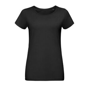 SOL'S 02856 - Martin Women Tee Shirt Jersey Col Rond Ajusté Femme Noir profond