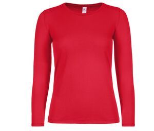 B&C BC06T - Tee-shirt femme manches longues Rouge