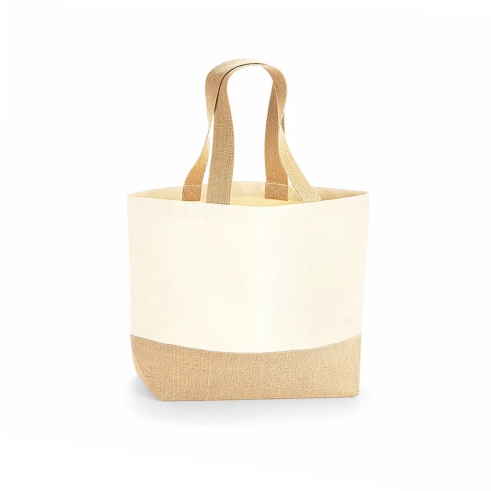 WESTFORD MILL WM451 - Sac shopping coton/toile de jute