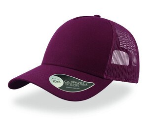 Atlantis AT085 - Casquette 5 Panneaux Trucker en Coton Burgundy/ Burgundy