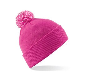 Beechfield BF450 - Bonnet avec Pompon Fuchsia / Off White