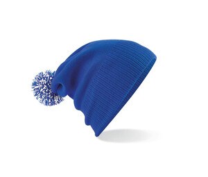 Beechfield BF450 - Bonnet avec Pompon Bright Royal / White