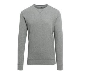 BUILD YOUR BRAND BY010 - Sweat léger col rond Heather Grey