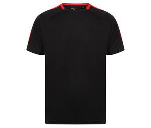 Finden & Hales LV290 - T-Shirt D'Équipe Noir-Rouge