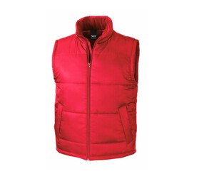 Result RS208 - Doudoune Homme sans Manche Fermeture Grand Zip Rouge