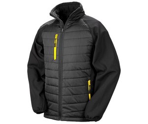 RESULT RS237 - Veste bi-matière Black / Yellow