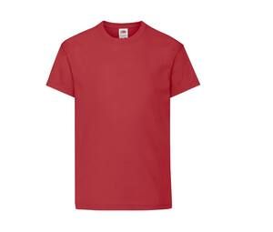 Fruit of the Loom SC1019 - Tee-Shirt Manches Courtes Enfant Rouge