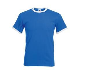 Fruit of the Loom SC245 - T-Shirt Homme Ringer 100% Coton Bleu Royal