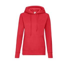 Fruit of the Loom SC269 - Sweat À Capuche Femme Avec Poche Kangourou Rouge