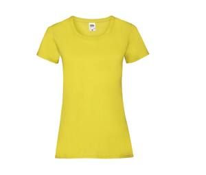 Fruit of the Loom SC600 - T-Shirt Femme Coton Lady-Fit Yellow